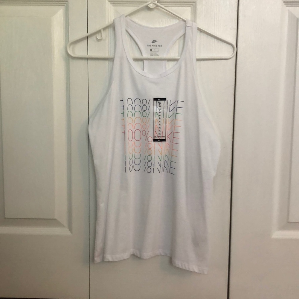 White nike girls tank top